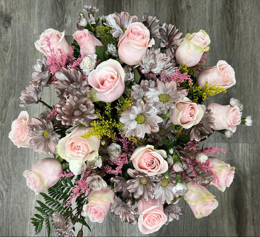 Dusty Rosie Bouquet - Vivian's Flower Market