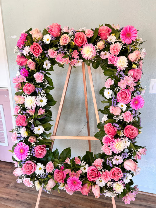 Pink Portrait Floral Frame - Vivian's Flower Market